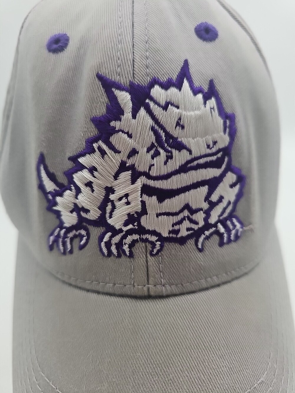 TCU Horned Frogs Strapback Hat Cap Gray Purple NCAA